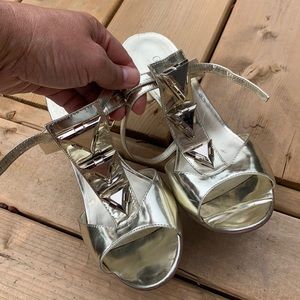 Guess by Marciano gold color heels with gold embellishments size 6.5